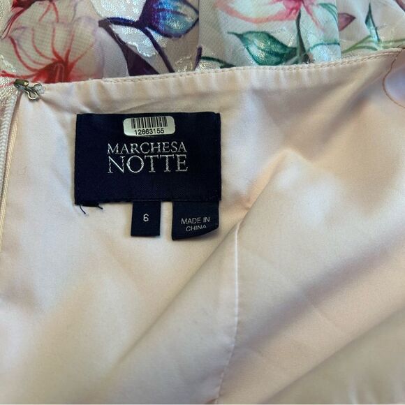 Marchesa Notte Blush Dress Size 6 - Picture 7 of 7